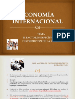 Economía Internacional Factores Especificos y Distribucion de La Renta