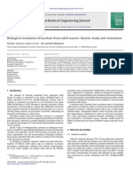 Biochemical Engineering Journal: Biological Treatment of Leachate From Solid Wastes: Kinetic Study and Simulation