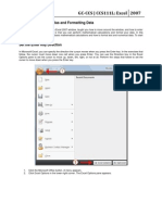 GC-CCS - CCS111L: Excel 2007: Entering Excel Formulas and Formatting Data