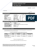 Sample Score Report 2009