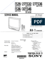 Sony TV - KV-2970M Chassis AA-1