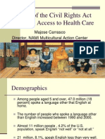 Title VI of The Civil Rights Act Language Access To Health Care