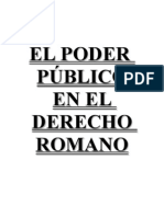 El Poder Público en El Derecho Romano Monografía