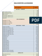 Price List Wisma Komputer 24 Oktober 2012