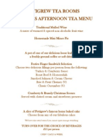 Pettigrew Tea Rooms Menu - Christmas 2012