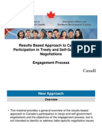 Results Based Negotiations - Treaties & Self-Government