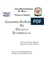 Cuadreno de Ejercicios de Calculo Diferencial