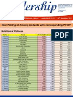 New Pricing of Amway Products With Corresponding PV/BV: Nutrition & Wellness