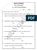 ASEAN True or False Quiz 8