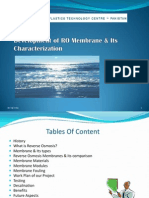 Development of RO Membrane & Its Characterization