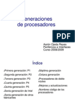 Generaciones de Procesadores