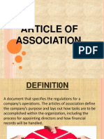 Article of Association