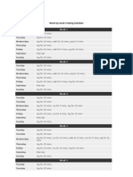 Week by Week Training Schedule