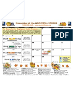 Goodwill's November Retail Calendar