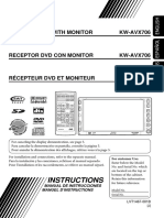 DVD Receiver With Monitor KW-AVX706: Instructions