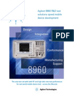 Agilent 8960 R&D Test Solutions Speed Mobile Device Development