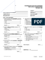 Washington State Sex Offender Risk Level Classification-Revised 1999