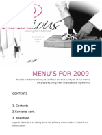 2009 Menus