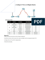 Packet Tracer Activity Configure IP ACLs To Mitigate Attacks