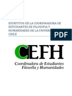 Estatutos de La Coordinadora de Estudiantes de Filosofía y Humanidades de La Universidad de Chile