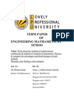 Engineering Mathematics Term Paper Review