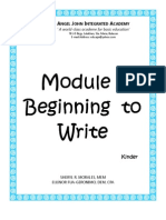 Module 2 Beginning To Write (Kinder Level)