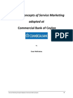 Commercial Bank of Ceylon, Service Marketing Concepts 