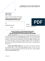 Hearing Date: July 11, 2011 at 10:00 A.M. Eastern Time Objection Deadline: July 6, 2011 at 4:00 P.M. Eastern Time