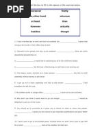 Discourse Markers Worksheet