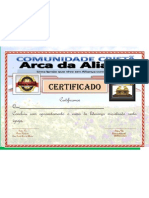 Certificado Arca Da Aliança