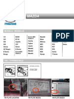 RX8 Mazda Colour Information