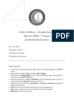 MCQ Questions End of Module Endocrine