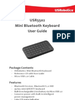 USR5502 Mini Bluetooth Keyboard User Guide: Package Contents