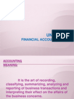 Unit V: Financial Accounting