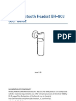 Nokia Bluetooth Headset BH-803 User Guide: Issue 1 EN