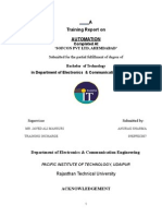 A Training Report On Automation: Completed at Sofcon PVT LTD, Ahemdabad'