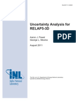 Uncertainty Analysis For RELAP5-3D: Aaron J. Pawel George L. Mesina August 2011