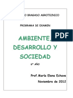 Ambiente Desarrollo y Sociedad 6 Año