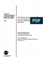 Description and Use of LSODE, The Livermore Solver For Ordinary Differential Equations