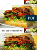 Brand Mnagement Subway Sandwiches