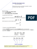 Equações de Primeiro Grau