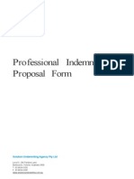 Professional Indemnity Proposal Form