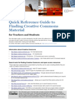 Quick Reference Guide To Finding Creative Commons Material