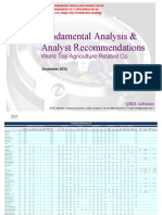 Fundamental Analysis - Agriculture Universe