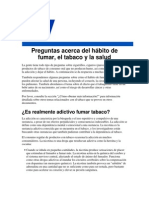 Preguntas Acerca Del Hábito de Fumar, El Tabaco y La Salud