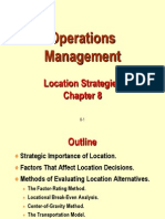 Operations Management: Location Strategies