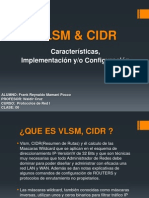 VLSM y CIDR (Características, Implementación Y/o Configuración)