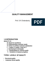 Quality Management: Prof. S K Chakraborty