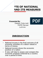 Concepts of National Income and Its Measures: Presented By: Deepak Chaturvedi PGPMI Manipal Lucknow