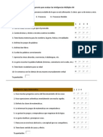 Test Sugerente para Evaluar Las Inteligencias Múltiples IM